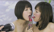 Threesome lesbian Arisa Kana Satomi 1